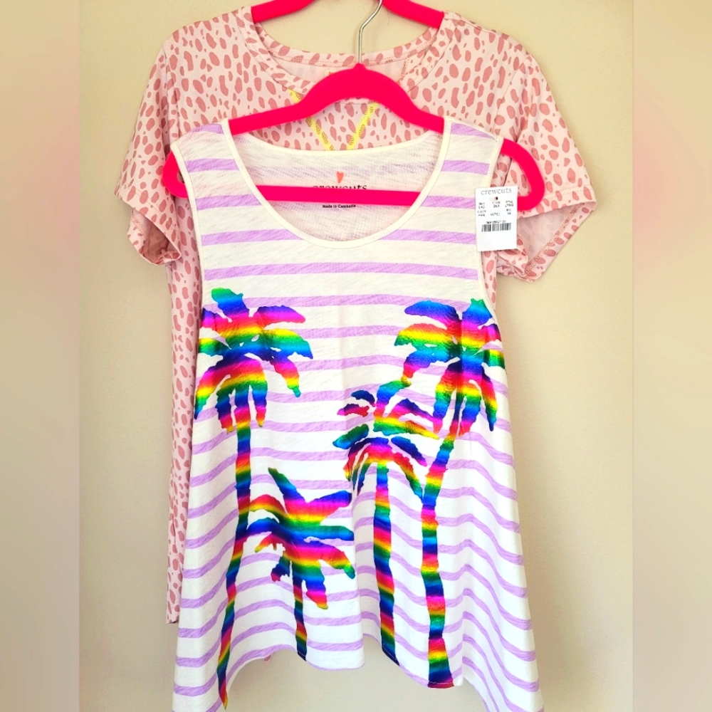 NWT 🐆🌴 J.Crew Crewcuts Girls Tops, Size 14